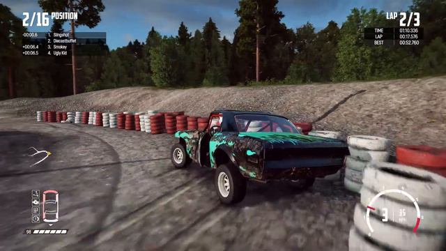 WRECKFEST CAREER MODE Playthrough Part #4 - HARD RACING! (Xbox One 1080p HD)