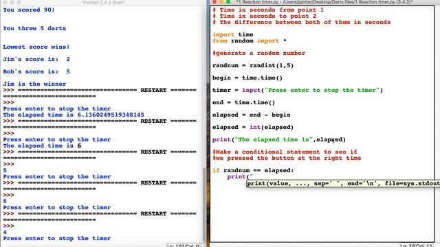 2 Darts Game Generate Timer in Python смотреть онлайн