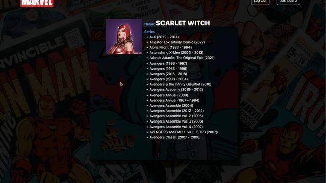 Marvel Website -Marvel Comics API , React Js , Responsive Design смотреть онлайн