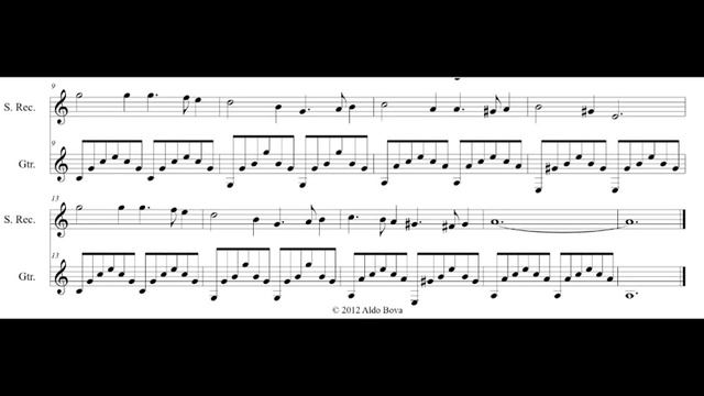 Greensleeves, for recorder and guitar смотреть онлайн
