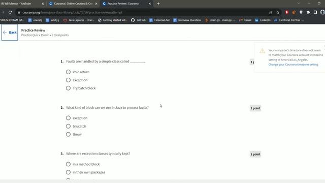 COURSERA : CORE JAVA || JAVA CLASS LIBRARY || WEEK 3 QUIZ 1 ANSWERS смотреть онлайн