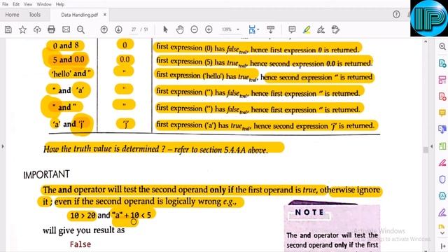 Python | Data Handling | Logical Operator | Part 8 | Class 11 & 12 | IP смотреть онлайн