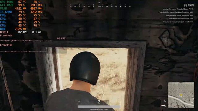 Playerunknown's Battlegrounds I5 6500 + GTX 1070 8GB 1080p смотреть онлайн