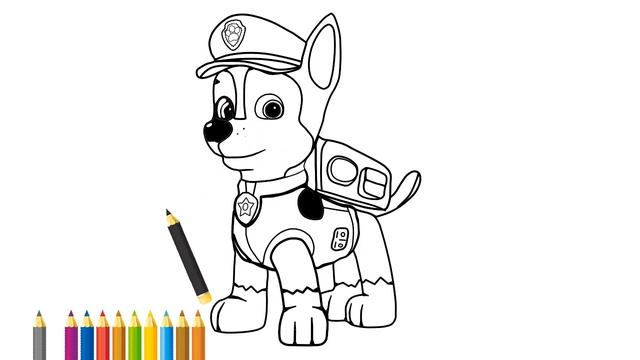 Щенячий патруль! Рисуем и раскрашиваем Гонщика!/Paw Patrol! Draw And Paint The Chase!