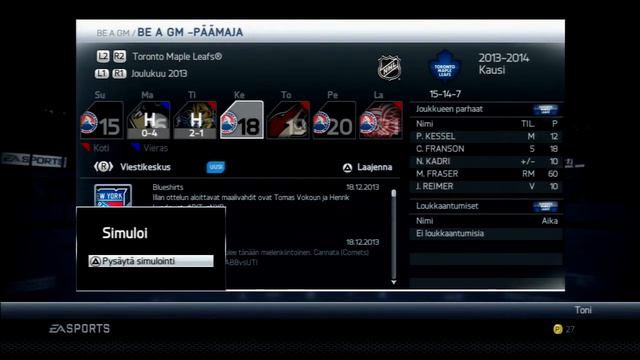 NHL 14 GM Mode: Toronto Jakso 3 смотреть онлайн