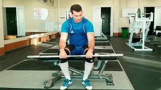 Разгибание кистей со штангой сидя: техника выполнения смотреть онлайн