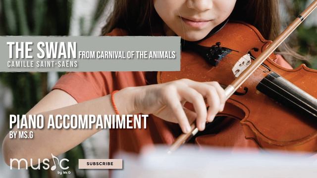 The Swan by Camille Saint-Saens Piano Accompaniment for Violin смотреть онлайн