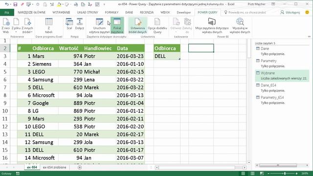 excel-654 - Power Query - zapytanie z parametrami dotyczącymi jednej kolumny смотреть онлайн