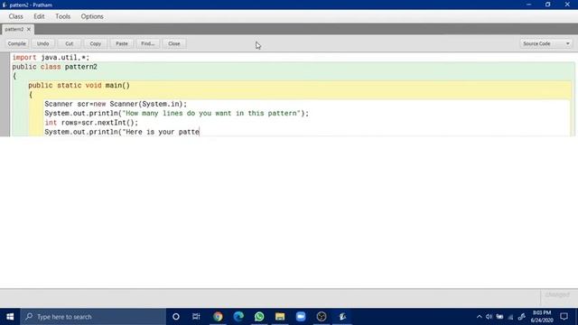 Java/BlueJ Program To Print Inverted Right Angle Triangle Pattern | CodingMachine | Pattern#2 смотреть онлайн
