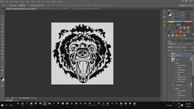 Adobe Photoshop - WWE 2K17 Face Template & Design Effect Styles (CAW University) смотреть онлайн