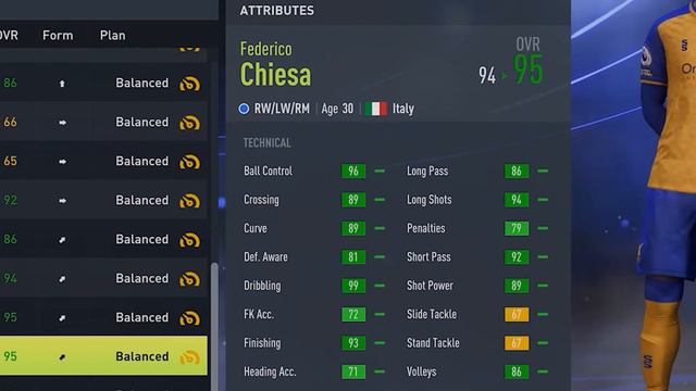 FIFA 22 | Federico Chiesa Growth Test смотреть онлайн