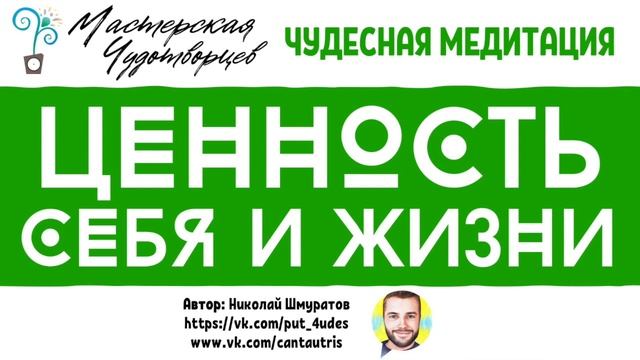ЧУДЕСНАЯ МЕДИТАЦИЯ "ЦЕННОСТЬ СЕБЯ И ЖИЗНИ" ОТ НИКОЛАЯ ШМУРАТОВА смотреть онлайн