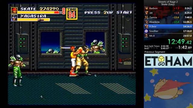 Streets of Rage 2 Speedrun || Skate Easy% [22:49] смотреть онлайн