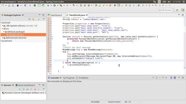 Java: Sending email with Attachments смотреть онлайн