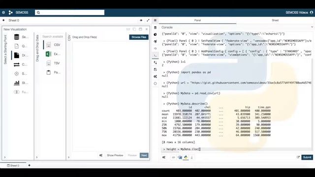 Using the SEMOSS Python Console смотреть онлайн