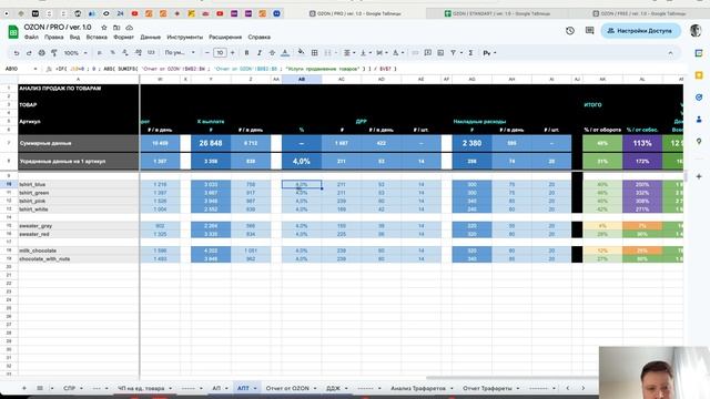 Уникальная таблица для продавцов на OZON смотреть онлайн