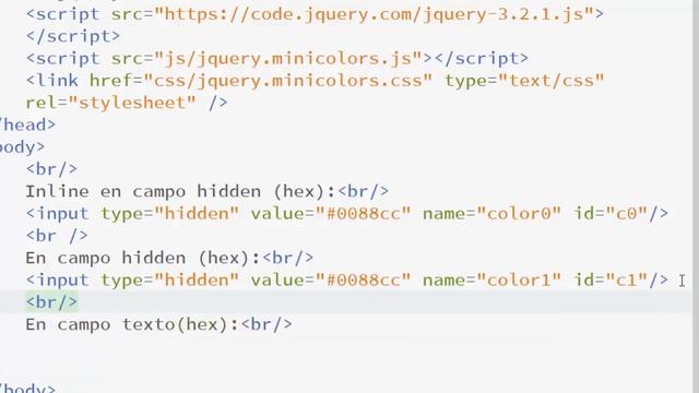 Selector de color(picker color) con jQuery minicolors (selector de color sencillo, rápido y efecivo смотреть онлайн