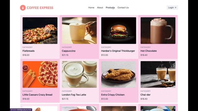Cafe Website (Tailwind Css) смотреть онлайн