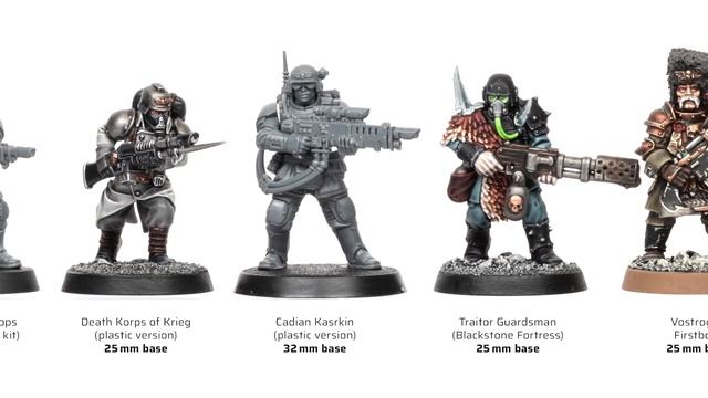 New Plastic Cadian Shock Troops SCALE COMPARISON (why Are The Heads So Small???)