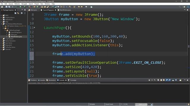 Java open a new GUI window ? смотреть онлайн