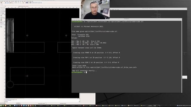 Convert STL to DXF | 3D to 2D | Stl2dxf Linux Official смотреть онлайн