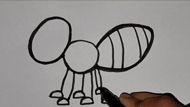 how to draw an ant | chumolini qanday chizish mumkin | как нарисовать муравья | DFK Jes ART смотреть онлайн