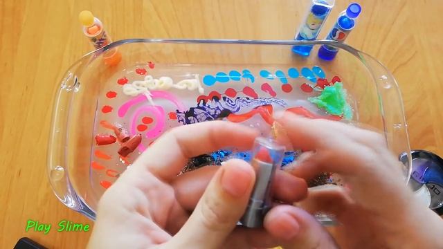 Mixing Makeup Into Clear Slime | Part 1 | RELAXING SATISFYING SLIME VIDEO