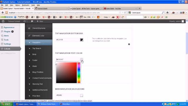 Template Setting - Goliath Wordpress Theme смотреть онлайн