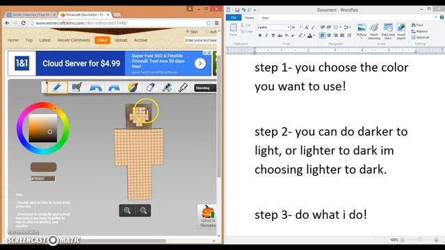 How to shade a minecraft skin! смотреть онлайн