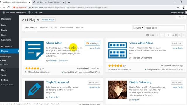 How to Disable Gutenberg and Keep the Classic Editor in WordPress смотреть онлайн