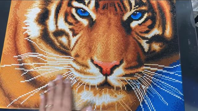 Алмазная мозаика💘итог работы💖тигр🌸Alexandra_alexa