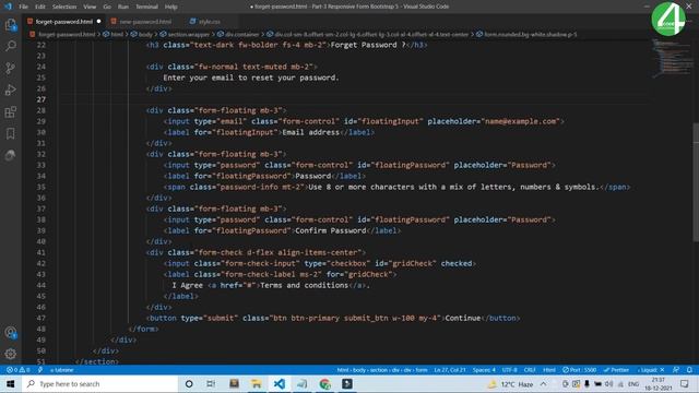 Responsive Forget Password Form Using Bootstrap 5 | Bootstrap 5 Form | Bootstrap 5 Project In Hindi смотреть онлайн