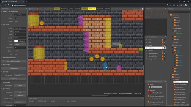 Construct 3 Tutorial #39 - CASTLE RUN - Level 2 - finishing the game смотреть онлайн