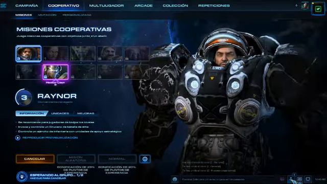 MENU DE MISIONES COOPERATIVAS STARCRAFT 2 смотреть онлайн