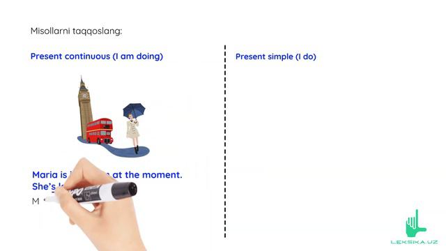 Unit 3: Present continuous va present simple (1) (I am doing va I do) смотреть онлайн