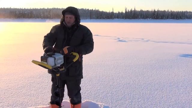 Эксплуатация мотоледобура Jiffy при -42С смотреть онлайн