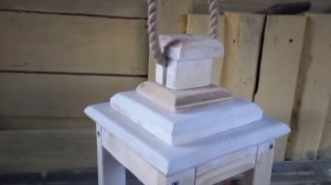 Садовый фонарь из дерева своими руками.