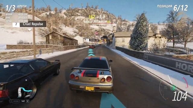 NISSAN SKYLINE GT-R (2002) - ВЗЯЛ ТРИ РАЗА ПЕРВОЕ МЕСТО! / Не хватает разгона / Forza Horizon 4 (#4 смотреть онлайн