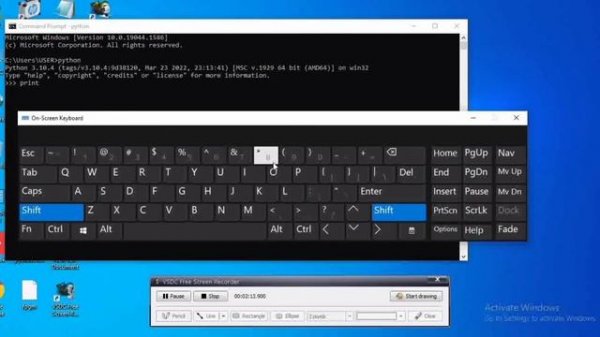 python was not found run without argument to install from the microsoft store || python hello world