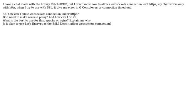DevOps & SysAdmins: How do I allow WebSockets connection with HTTPS in AWS EC2? смотреть онлайн