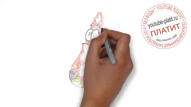 СПАНЧ БОБ Как нарисовать губку боба видео смотреть онлайн