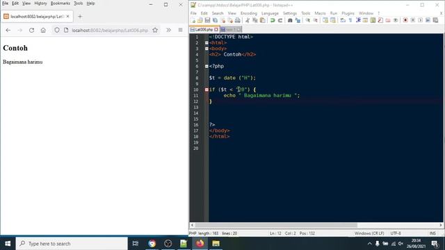 TUTORIAL PHP IF....ElSE PART 009 смотреть онлайн