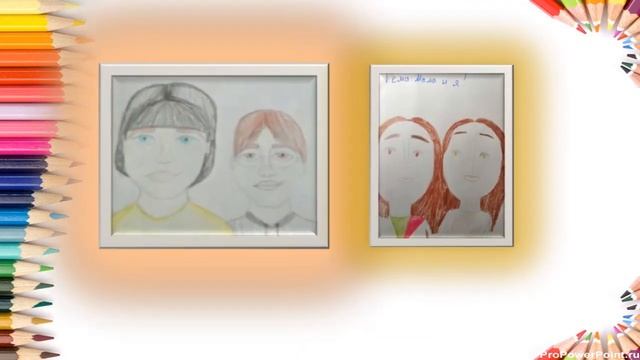 Рисуем дома. Портрет. Рисунки учащихся 4-х классов. смотреть онлайн