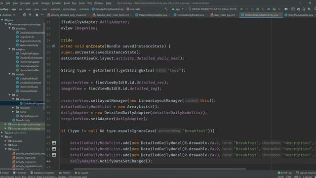 RecyclerView Click Listener | Pass Data Adapter To Activity| Intent |Restaurants App Design