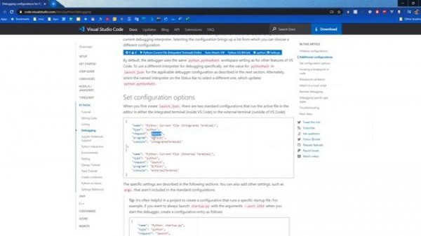 Python Debugging in VS Code