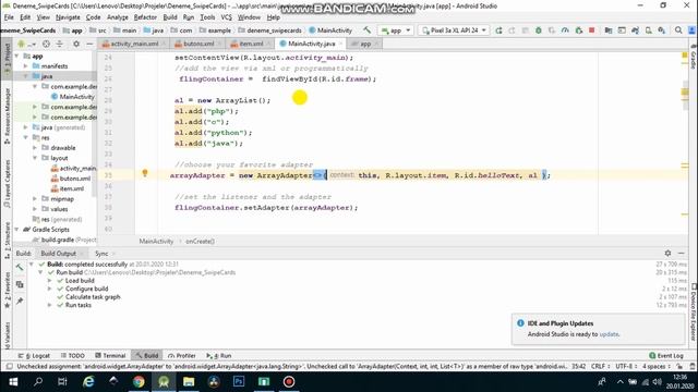Android Studio Swipe Cards смотреть онлайн