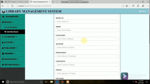 LIBRARY MANAGEMENT SYSTEM in PHP and MySQL || Web Based System Projects смотреть онлайн