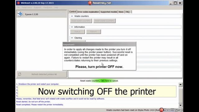 How to Reset Epson L120 by WIC Utility Tools смотреть онлайн