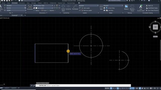 46- Center Line | AutoCAD 2020 from Basic to Advance Features смотреть онлайн