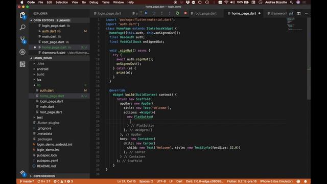 Flutter & Firebase Auth 06 - Home page + Sign out + Complete and review sign in flow смотреть онлайн
